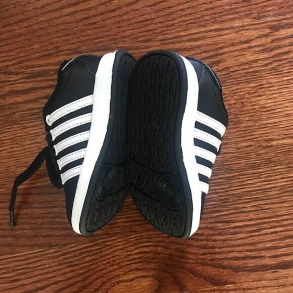 K-Swiss Baby Infant Toddler Casual Black Striped Sneakers Tennis Shoes NWOT Sz 5 - Picture 5 of 12